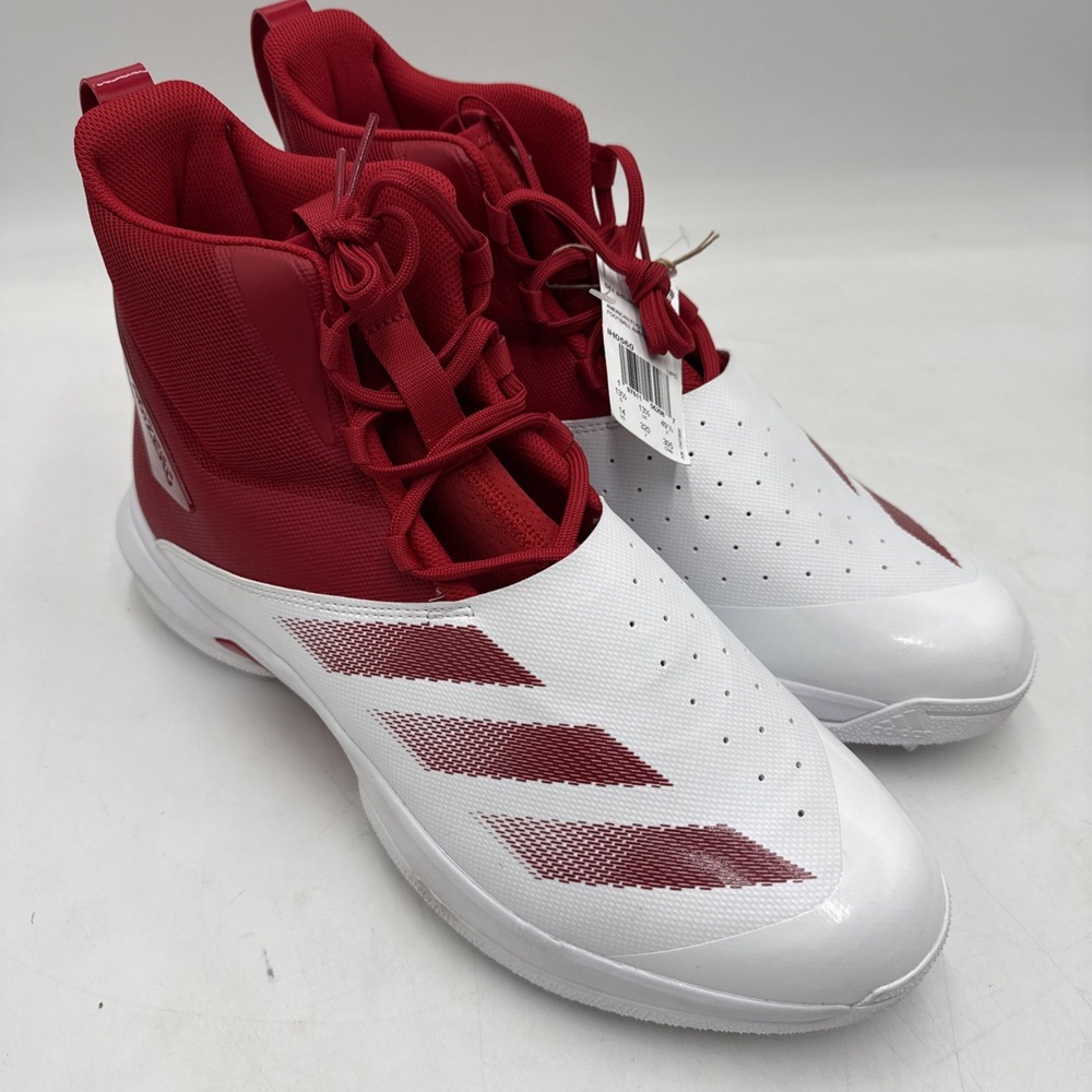 Adidas Football Cleats Mens 14 White Solid Chaos Adizero Lineman IH0560